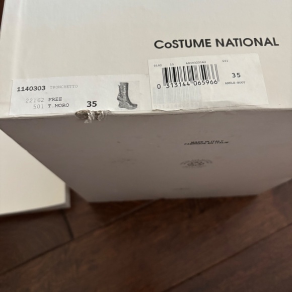 COSTUME NATIONAL MADE IN ITALY brown leather booties - Picture 7 of 7